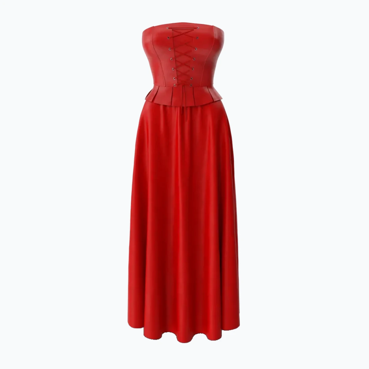 Corset Leather With Skirt